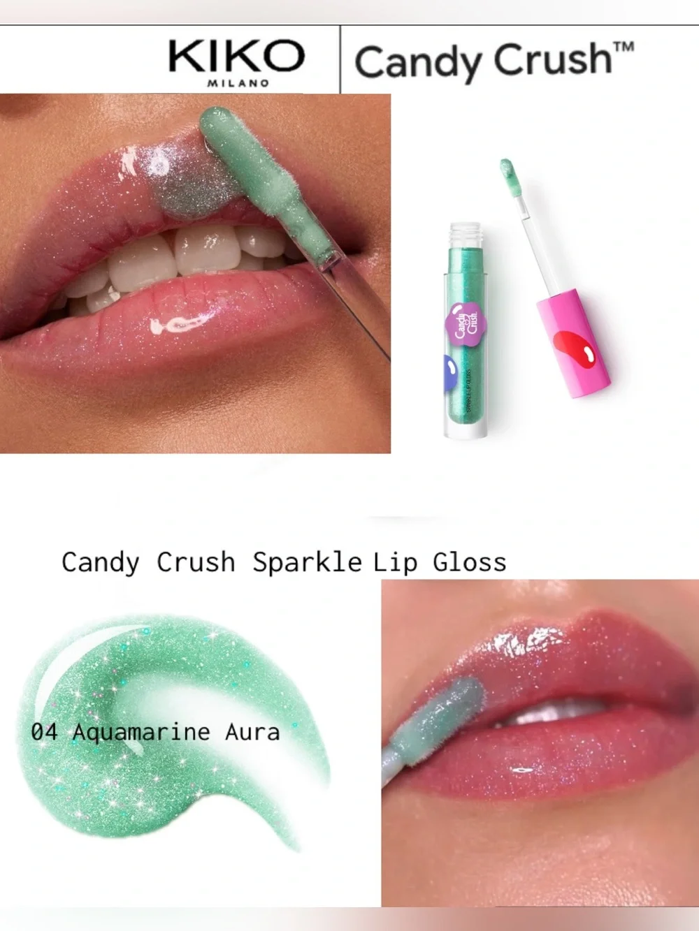 KIKO Milano x Candy Crush™ Sparkle Lip Gloss 04 Aquamarine Aura